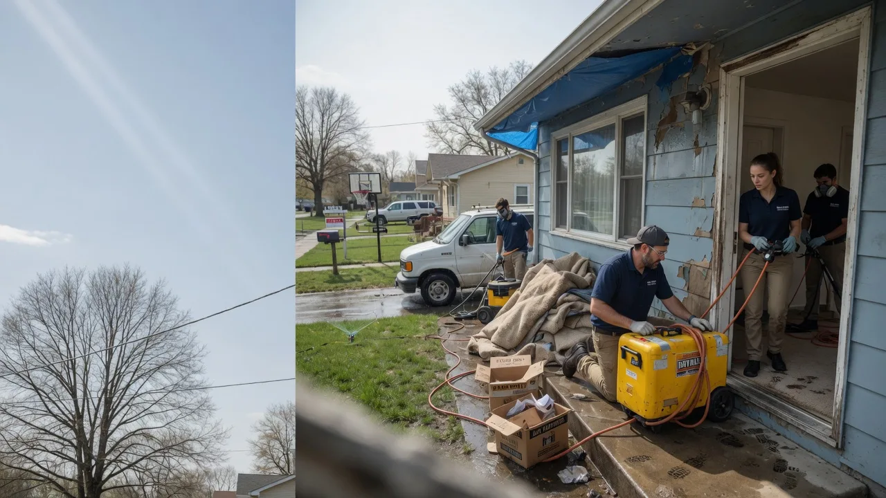 Basement Flood Cleanup in Roodhouse, IL near me